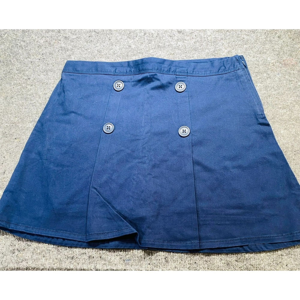 The Children's Place Girls Size 18 Plus Blue School Uniform Skort Pleated Zip